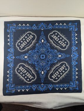 Deep Eddy Vodka Branded Bandana - Navy & Royal Blue